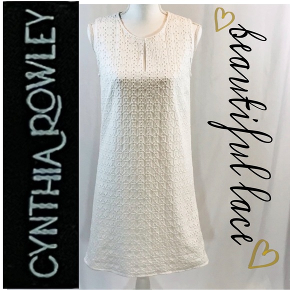 Cynthia Rowley eyelet lace sheath dress size 6 - Picture 12 of 15